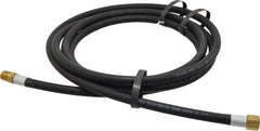 Alliance Hose & Rubber - 1/4" ID x 1/2" OD 10' Long Multipurpose Air Hose - MNPT x FNPT(Swivel) Ends, 200 Working psi, -40 to 190°F, 1/4" Fitting, Black - Americas Industrial Supply