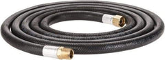 Alliance Hose & Rubber - 3/8" ID x 23/32" OD 10' Long Multipurpose Air Hose - MNPT x FNPT(Swivel) Ends, 300 Working psi, -40 to 190°F, 3/8" Fitting, Black - Americas Industrial Supply