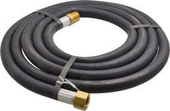 Alliance Hose & Rubber - 1/2" ID x 27/32" OD 10' Long Multipurpose Air Hose - MNPT x FNPT(Swivel) Ends, 200 Working psi, -40 to 190°F, 1/2" Fitting, Black - Americas Industrial Supply
