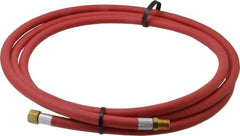 Alliance Hose & Rubber - 1/4" ID x 9/16" OD 10' Long Multipurpose Air Hose - MNPT x FNPT(Swivel) Ends, 300 Working psi, -40 to 190°F, 1/4" Fitting, Red - Americas Industrial Supply