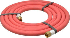 Alliance Hose & Rubber - 3/8" ID x 23/32" OD 10' Long Multipurpose Air Hose - MNPT x FNPT(Swivel) Ends, 300 Working psi, -40 to 190°F, 3/8" Fitting, Red - Americas Industrial Supply