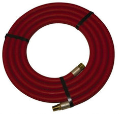 Alliance Hose & Rubber - 1-1/2" ID x 2-1/32" OD 10' Long Multipurpose Air Hose - MNPT x FNPT(Swivel) Ends, 150 Working psi, -40 to 190°F, 1-1/2" Fitting, Red - Americas Industrial Supply