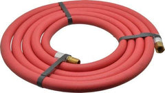Alliance Hose & Rubber - 3/8" ID x 23/32" OD 10' Long Multipurpose Air Hose - MNPT x FNPT(Swivel) Ends, 300 Working psi, -40 to 190°F, 3/8" Fitting, Red - Americas Industrial Supply