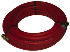 Alliance Hose & Rubber - 1/2" ID x 27/32" OD 25' Long Multipurpose Air Hose - MNPT x FNPT(Swivel) Ends, 300 Working psi, -40 to 190°F, 1/2" Fitting, Red - Americas Industrial Supply