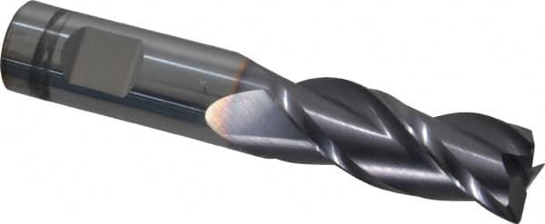Niagara Cutter - 5/8", 3 Flute, Single End, Solid Carbide, 0.0300 - 0.0350" Corner Radius End Mill - 3-1/2" OAL, 35° Helix, Right Hand Flute, 1-5/8" LOC, Right Hand Cut - Americas Industrial Supply