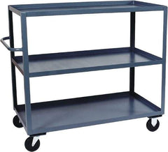 Jamco - 3,000 Lb Capacity, 3 Shelf, Steel Stock Truck - 36" Long x 72" Wide x 48" High, 6" Diam Phenolic Wheels - Americas Industrial Supply