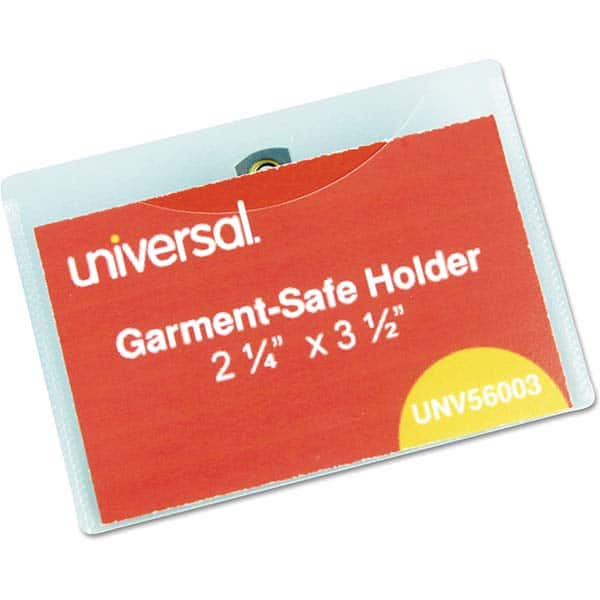 UNIVERSAL - Badge Holders Attachment Type: Clip-On Horizontal or Vertical Holder: Horizontal - Americas Industrial Supply