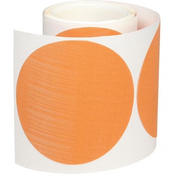 3M - 5" Diam, 5 Grit Trizact Aluminum Oxide Adhesive PSA Disc - Ultra Fine Grade, Orange, Polyester Backing, Flexible, Use with Random Orbital Sanders - Americas Industrial Supply