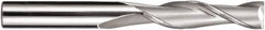SGS - 3/4", 2-1/4" LOC, 3/4" Shank Diam, 5" OAL, 2 Flute, Solid Carbide Square End Mill - Single End, AlTiN Finish, Spiral Flute, 30° Helix, Centercutting, Right Hand Cut, Right Hand Flute, Series 3L - Americas Industrial Supply