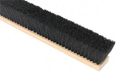 Harper Brush - 24" Medium Duty Tampico Push Broom - 3" Bristle Length, Wood Block, Threaded Handle Connection, Handle Sold Separately - Americas Industrial Supply