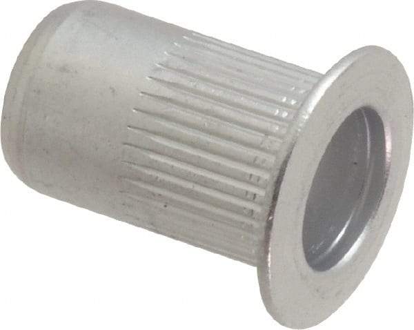 RivetKing - 0.02 to 0.13" Grip, Aluminum Standard Rivet Nut - Uncoated, Countersunk Head - Americas Industrial Supply