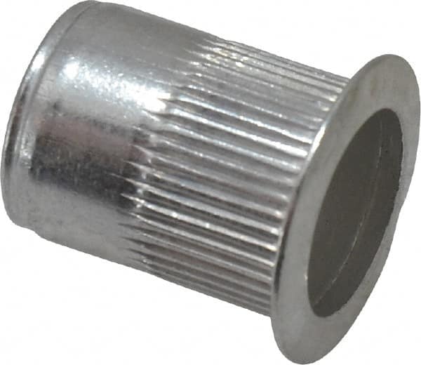 RivetKing - 5/16-18, 0.027 to 0.15" Grip, 17/32" Drill, Aluminum Standard Rivet Nut - Uncoated, Countersunk Head - Americas Industrial Supply