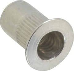 RivetKing - #8-32, 0.02 to 0.08" Grip, 17/64" Drill, Aluminum Standard Rivet Nut - Uncoated, Countersunk Head - Americas Industrial Supply