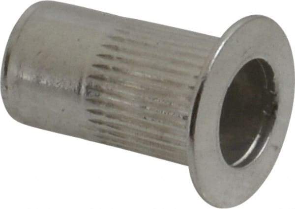 RivetKing - #8-32, 0.08 to 0.13" Grip, 17/64" Drill, Aluminum Standard Rivet Nut - Uncoated, Countersunk Head - Americas Industrial Supply