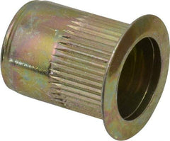 RivetKing - 3/8-16, 0.027 to 0.15" Grip, Steel Standard Rivet Nut - Zinc Yellow Dichromate Finish, Countersunk Head - Americas Industrial Supply