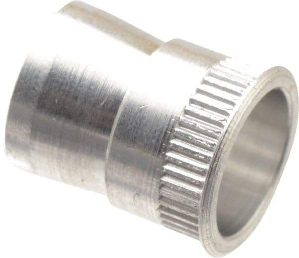 RivetKing - #10-24 UNC, Uncoated, Aluminum Knurled Rivet Nut Inserts - 0.297" to 0.302" Grip, 9/32" Drill Size - Americas Industrial Supply