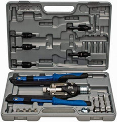 RivetKing - 1/8 to 1/4" Blind Rivet/Rivet Nut Tool Kit - Includes 5/32, 3/16, 1/4, #10-32, 1/4-20, 3/8-16, 5/16-18, Nose Pieces for Blind Rivets, Mandrels - Americas Industrial Supply