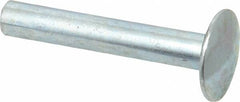 RivetKing - Size 8-30 Dome Head Steel Flush on Both Sides Blind Rivet - Steel Mandrel, 1-5/8" to 1-7/8" Grip, 5/8" Head Diam, 0.255" Min Hole Diam, 1.57" Length Under Head, 1/4" Body Diam - Americas Industrial Supply