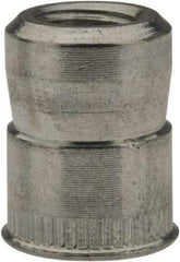 RivetKing - M6x1.00 Metric Coarse, Zinc-Plated, Steel Knurled Rivet Nut Inserts - 0.02" to 0.13" Grip, 3/8" Drill Size - Americas Industrial Supply