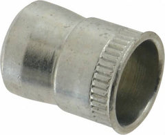 RivetKing - 1/4-20 UNC, Zinc-Plated, Steel Knurled Rivet Nut Inserts - 0.391" to 0.396" Grip, 3/8" Drill Size - Americas Industrial Supply