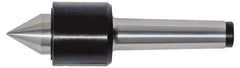 Interstate - MT1 Taper Shank Shank, 1.339" Head Diam, 200 Lb Capacity, Live Center - 6,700 Max RPM, 0.669" Point Diam, 0.79" Point Len, 200 Lb Max Workpc, Standard Point - Americas Industrial Supply