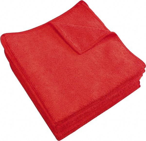 PRO-SOURCE - Dry Microfiber Wipes - Packet, 16" x 16" Sheet Size, Red - Americas Industrial Supply