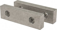 Gibraltar - 5-1/8" Wide x 1-1/2" High x 3/4" Thick, Flat/No Step Vise Jaw - Soft, Aluminum, Fixed Jaw, Compatible with 5" Vises - Americas Industrial Supply
