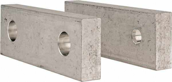 Gibraltar - 6" Wide x 2" High x 3/4" Thick, Flat/No Step Vise Jaw - Soft, Aluminum, Fixed Jaw, Compatible with 6" Vises - Americas Industrial Supply