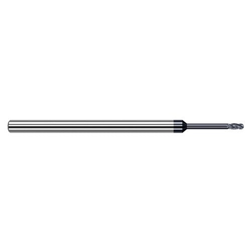 ‎1/16″ Dia. × 1/8″ Shank × 3/32″ DOC × 2-1/2″ OAL, Carbide AlTiN, Stub , 4 Flute, Ballnose End Mill