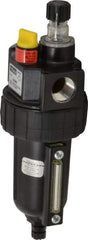 Parker - 1/2" NPT, 250 Max psi Intermediate Micro Mist Lubricator - Metal Bowl with Sight Glass, Zinc Body, 90 CFM, 175°F Max Temp, 2.81" Wide x 7.82" High - Americas Industrial Supply