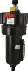 Parker - 1/2" NPT, 250 Max psi Standard Micro Mist Lubricator - Metal Bowl with Sight Glass, Zinc Body, 90 CFM, 175°F Max Temp, 3.24" Wide x 9.27" High - Americas Industrial Supply