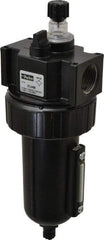Parker - 3/4" NPT, 250 Max psi Standard Mist Lubricator - Metal Bowl with Sight Glass, Zinc Body, 90 CFM, 175°F Max Temp, 3.24" Wide x 9.27" High - Americas Industrial Supply