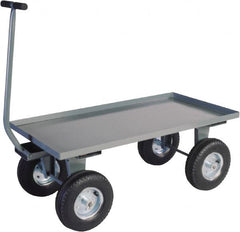 Jamco - 2,500 Lb Capacity Steel Wagon Truck - Steel Deck, 36" OAW, 21" Platform Height - Americas Industrial Supply