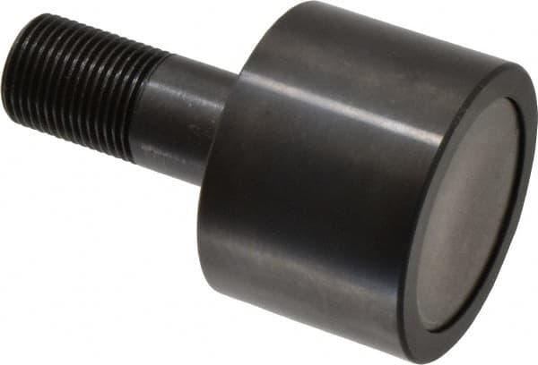 Accurate Bushing - 2-1/4" Roller Diam x 1-11/16" Width, 7/8" Stud Diam x 2" Length, Plain Load Roller - Steel, 1-1/8" Thread Length, 7/8-14 Thread, 3,490 Lb Dynamic Cap, 2,000 Lb Static Cap - Americas Industrial Supply