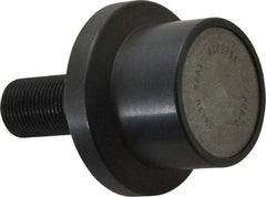 Accurate Bushing - 2" Roller Diam x 1-11/16" Width, 7/8" Stud Diam x 2" Length, Flanged Load Roller - Steel, 1-1/4" Thread Length, 7/8-14 Thread, 3,490 Lb Dynamic Cap, 2,000 Lb Static Cap - Americas Industrial Supply