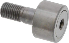 Made in USA - 1" Roller Diam x 5/8" Width, 7/16" Stud Diam x 1" Length, Stud Cam Follower - Steel, 1/2" Thread Length, 7/16-20 Thread, 1,780 Lb Dynamic Cap - Americas Industrial Supply