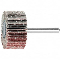 PFERD - 1-1/2" Diam x 1" Face Width, Aluminum Oxide Coated Mounted Flap Wheel - 1/4" Shank Mount, 80 Grit, 23,000 Max RPM - Americas Industrial Supply
