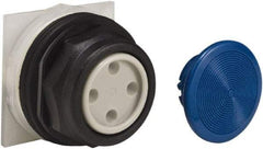 Square D - Extended Mushroom Head Pushbutton Switch Operator - Blue, Round Button, Nonilluminated - Americas Industrial Supply