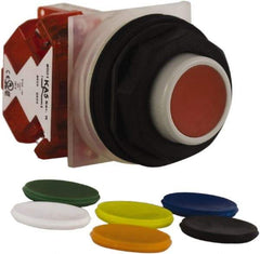 Schneider Electric - 30mm Mount Hole, Extended Straight, Pushbutton Switch with Contact Block - Multicolored Pushbutton, Momentary (MO) - Americas Industrial Supply