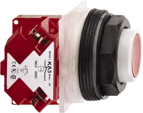 Schneider Electric - 30mm Mount Hole, Extended Straight, Pushbutton Switch with Contact Block - Octagon, Multicolor Pushbutton, Momentary (MO) - Americas Industrial Supply