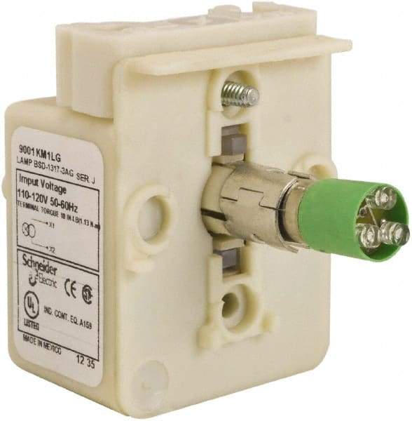 Schneider Electric - 110-120 VAC Green Lens LED Light Module - Americas Industrial Supply