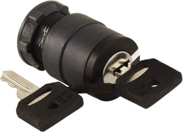 Schneider Electric - 22mm Mount Hole, 2 Position, Key Operated, Selector Switch Only - Black, Maintained (MA), Nonilluminated, Shock, Vibration and Water Resistant - Americas Industrial Supply