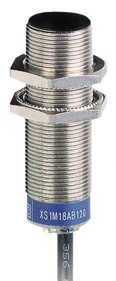Telemecanique Sensors - NPN, PNP, NC, 5mm Detection, Cylinder, Inductive Proximity Sensor - 2 Wires, IP67, 12 to 24 VDC, M18x1 Thread, 53mm Long - Americas Industrial Supply