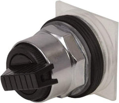 Schneider Electric - 1.18 Inch Mount Hole, 3 Position, Knob and Pushbutton Operated, Selector Switch Only - Black, Maintained (MA), without Contact Blocks, Weatherproof and Dust and Oil Resistant - Americas Industrial Supply