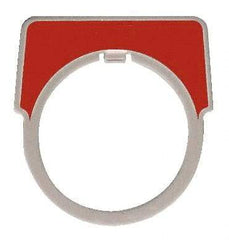 Schneider Electric - Rectangular, Aluminum Legend Plate - Blank - Red Background, 30mm Hole Diameter, 40mm Wide x 43mm High - Americas Industrial Supply