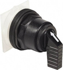 Schneider Electric - 1.18 Inch Mount Hole, 3 Position, Knob and Pushbutton Operated, Selector Switch Only - Black, Momentary (MO), without Contact Blocks, Anticorrosive, Weatherproof, Dust and Oil Resistant - Americas Industrial Supply
