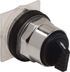 Schneider Electric - 1.18 Inch Mount Hole, 3 Position, Knob and Pushbutton Operated, Selector Switch Only - Black, Maintained (MA), without Contact Blocks, Weatherproof and Dust and Oil Resistant - Americas Industrial Supply