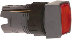 Schneider Electric - 16mm Mount Hole, Flush, Pushbutton Switch Only - Square, Red Pushbutton, Illuminated, Momentary (MO), Vibration Resistant - Americas Industrial Supply
