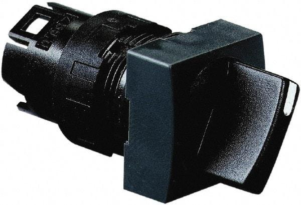 Schneider Electric - 16mm Mount Hole, 2 Position, Handle Operated, Selector Switch Only - Black, Maintained (MA), Shock and Vibration Resistant - Americas Industrial Supply