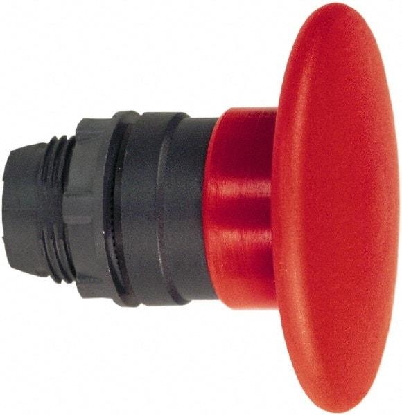 Schneider Electric - 22mm Mount Hole, Extended Mushroom Head, Pushbutton Switch Only - Round, Red Pushbutton, Nonilluminated, Momentary (MO) - Americas Industrial Supply